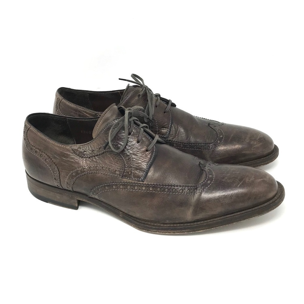 Magnanni Brown Leather Wingtip Dress Shoes 10.5